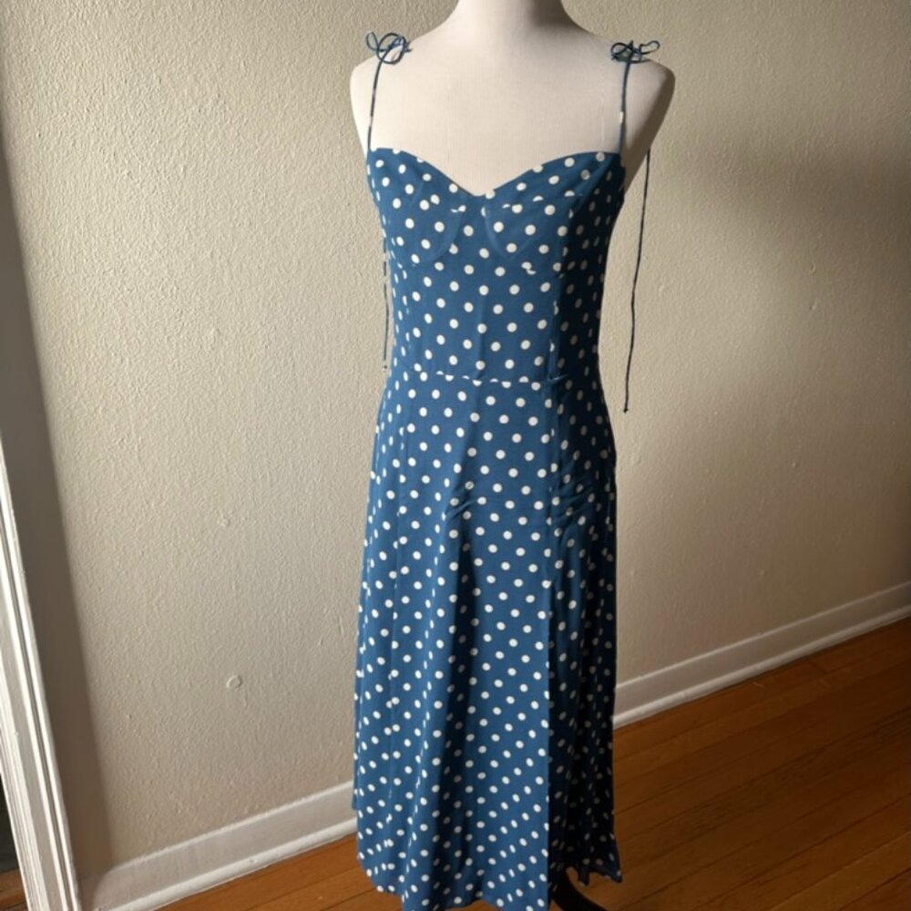 REFORMATION Polka Dot Print Mini Dress